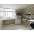 Color modular glossy lacquer fitted kitchen cabinet modern